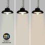 Suspension industrielle LED UFO 150W - CCT réglable sur 3 températures de 3000-5000ºK - Avec détecteur de mouvement - IP65