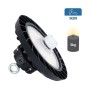 Suspension industrielle LED UFO 150W - CCT réglable sur 3 températures de 3000-5000ºK - Avec détecteur de mouvement - IP65