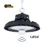 Suspension industrielle LED UFO 150W - CCT réglable sur 3 températures de 3000-5000ºK - Avec détecteur de mouvement - IP65