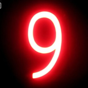 Nombre LED Neon 9 largeur 90Mm Hauteur 161Mm Contexte 38Mm