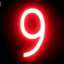 Nombre LED Neon 9 largeur 90Mm Hauteur 161Mm Contexte 38Mm