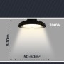 Suspension industrielle LED UFO 200W - CCT réglable sur 3 températures de 3000-5000ºK - Avec détecteur de mouvement - IP65
