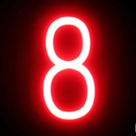 Nombre LED Neon 8 largeur 90Mm Hauteur 161Mm Contexte 38Mm