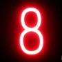 Nombre LED Neon 8 largeur 90Mm Hauteur 161Mm Contexte 38Mm