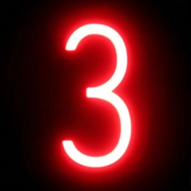 Nombre LED Neon 3 largeur 90Mm Hauteur 161Mm Contexte 38Mm