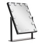 Miroir de maquillage éclairé LED 4200ºK 41x47,5Cm Ajustable Noir 40.000H [SUN-ESLED-03-B]