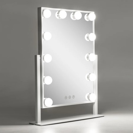 Miroir de maquillage éclairé LED 4200ºK 41x47,5Cm Ajustable Blanc 40.000H [SUN-ESLED-03-W]