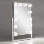 Miroir de maquillage éclairé LED 4200ºK 41x47,5Cm Ajustable Blanc 40.000H [SUN-ESLED-03-W]
