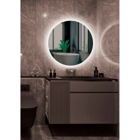 Miroir de Salle de Bain Lumineux "Lisboa" Ø80Cm Blanc Froid Anti-Buée/Capteur On-Off [LIMEX-LISB002/80]