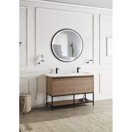 Miroir de Salle de Bain Lumineux "Allemagne" Ø90Cm Blanc Froid/Naturel/Chaud Anti-buée/Capteur On-Off Cadre Intensité Variable