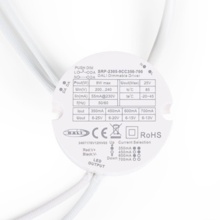 Driver dimmable DALI DT6 monochrome - 220-240V - Output 6-25V DC - 9W