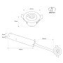 Éclairage de secours 3W Spot encastrable - Autonomie de 3h - Ø60mm