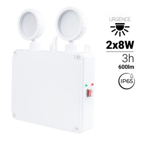 Lampe de secours industrielle à LED - 2 x 8W - IP65