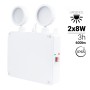 Lampe de secours industrielle à LED - 2 x 8W - IP65