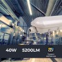 Réglette LED étanche / Lampe de secours - CCT réglable sur 3 températures de 3000-6500ºK - Connectable - 120cm - 40W - IP65