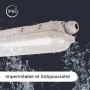 Réglette LED étanche / Lampe de secours - CCT réglable sur 3 températures de 3000-6500ºK - Connectable - 120cm - 40W - IP65