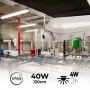 Réglette LED étanche / Lampe de secours - CCT réglable sur 3 températures de 3000-6500ºK - Connectable - 120cm - 40W - IP65
