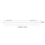 Réglette LED étanche / Lampe de secours - CCT réglable sur 3 températures de 3000-6500ºK - Connectable - 120cm - 40W - IP65