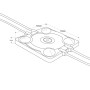 Module LED carré pour enseignes lumineuses - 3,6W - 220V AC - IP65 - 165º - 6000K