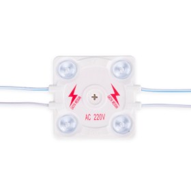 Module LED carré pour signalisation - 3,6W - 220V AC - IP65 - 165º.