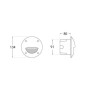 Balise encastrable LED FUMAGALLI "LETI 100 ROUND-ST" GX53 CCT réglable sur 3 températures de 3000K à 6500K - 3W - IP66