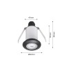 Spot LED encastrable FUMAGALLI "TERESA" - IP67 - Blanc chaud 3000K