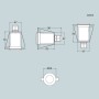Spot LED encastrable FUMAGALLI "TERESA" - IP67 - Blanc chaud 3000K