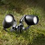 Double spot LED CCT réglable sur 2 températures différentes 3000K ou 4000K sur piquet "Minitommy 2L" GU10 - 7W IP55