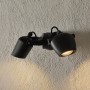 Double spot LED CCT réglable sur 2 températures différentes 3000K ou 4000K sur piquet "Minitommy 2L" GU10 - 7W IP55
