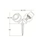 Double spot LED CCT réglable sur 2 températures différentes 3000K ou 4000K sur piquet "Minitommy 2L" GU10 - 7W IP55