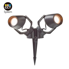 Double spot LED CCT réglable sur 2 températures différentes 3000K ou 4000K sur piquet "Minitommy 2L" GU10 - 7W IP55