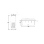 Balise murale LED encastrable FUMAGALLI LETI 300 VP 6W - Blanc chaud 3000K