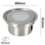 Spot LED balise encastrable RGB 0,7W 12V-DC IP67