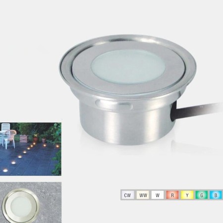 Spot LED balise encastrable RGB 0,7W 12V-DC IP67