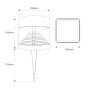 Balise LED de jardin FUMAGALLI "ESTER" - GX53 - 10W - CCT réglable sur 3 températures de 3000-6500ºK