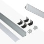 Profilé d'angle en aluminium pour ruban LED avec diffuseur - 16x16mm - 4 agrafes - 2 embouts - 2 mètres