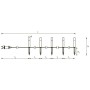 Luminaire extérieur 5 spots SMART WiFi GARDEN POLE RGBW