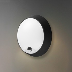 Plafonnier LED extérieur rond avec capteur PIR - 15W - CCT - IP65