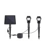 Double spot LED solaire extérieur 3W IP65 - Blanc chaud 3000K