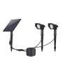 Double spot LED solaire extérieur 3W IP65 - Blanc chaud 3000K
