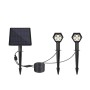 Double Spot Solaire LED 3W - 2 Projecteurs Jardin Orientables IP65