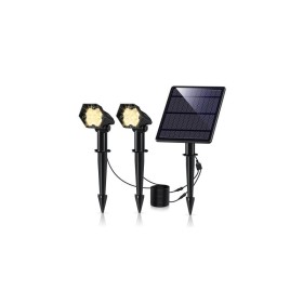 Double spot LED solaire extérieur 3W IP65 - Blanc chaud 3000K