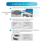 Lampe LED hexagonale - 6500K - 3 hexagones - 440cm