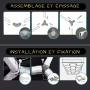Lampe LED hexagonale - 6500K - 3 hexagones - 440cm