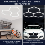 Lampe LED hexagonale - 6500K - 3 hexagones - 440cm