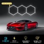 Lampe LED hexagonale - 6500K - 3 hexagones - 440cm