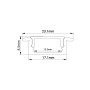 Profilé encastré pour ruban LED avec diffuseur - Kit complet - 8,5x12mm - Ruban LED ≤10mm - 2 mètres