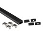 Profilé Aluminium de Surface LED 2m – Diffuseur Opale, Fixation Incluse