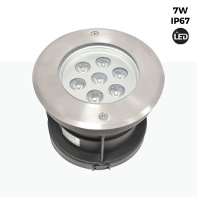 Balise LED encastrable au sol 7W - Blanc chaud 3000K - Ø15cm- IP67 - 220v