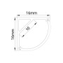 Profil d’angle pour ruban LED avec diffuseur – Kit complet – 16x16 mm – Ruban LED ≤10 mm – 2 mètres